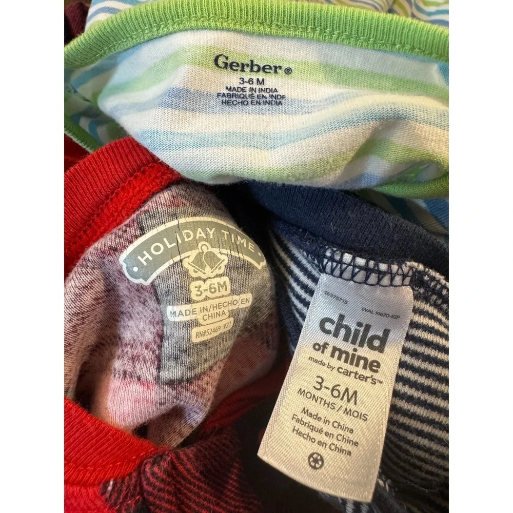Baby Boy 3/6 Months Footies Sleepers Pajamas Rompers Sleep N‎ Play Clothes Lot